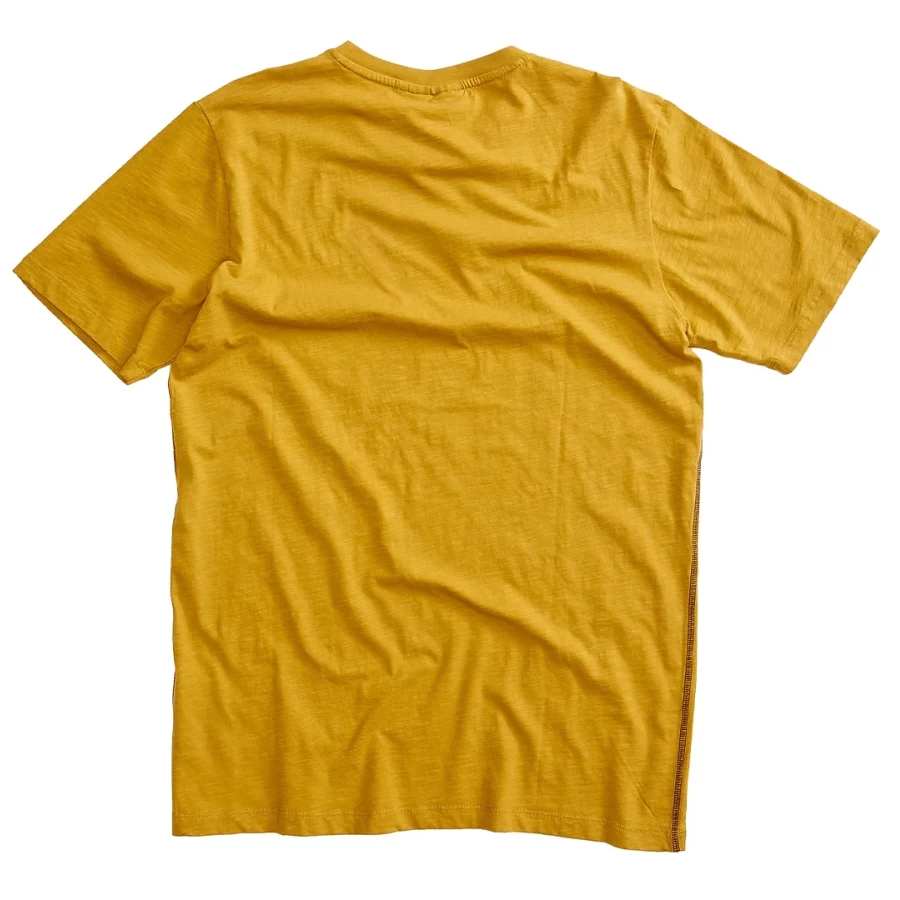 Front view of the Holyfreedom Senape slub cotton T-shirt with a soft vintage texture.