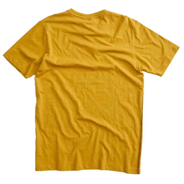 Front view of the Holyfreedom Senape slub cotton T-shirt with a soft vintage texture.
