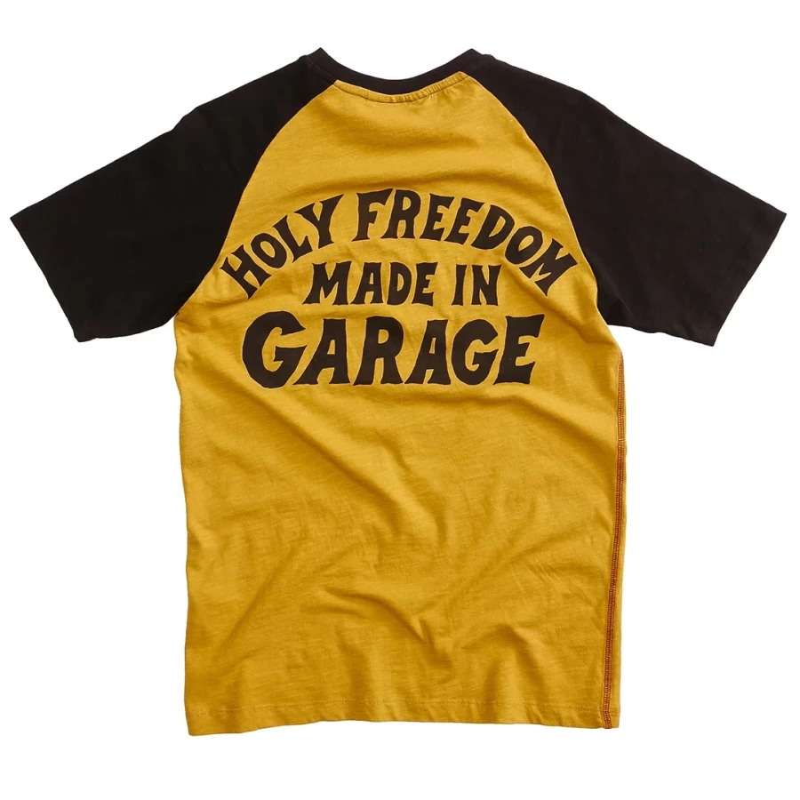 T-shirt Shoeles Joe Holyfreedom frontale con maniche raglan e fit comodo.