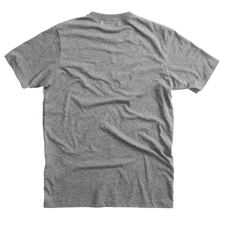 Front view of the Icontee T melange grey T-shirt with a simple, easy-to-wear shape.
