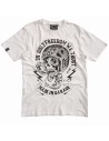 Holyfreedom slub cotton T-shirt, front view with natural texture and a regular fit.