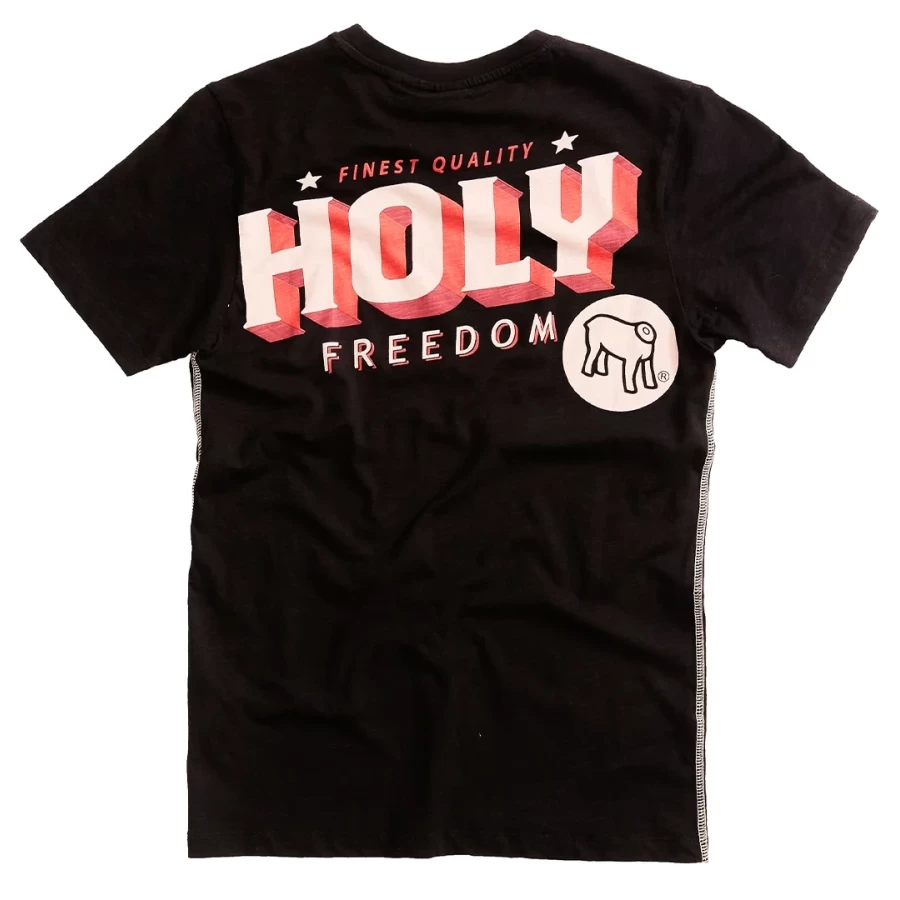 Holyfreedom CHOP slub cotton t-shirt front view with relaxed fit and vintage style.