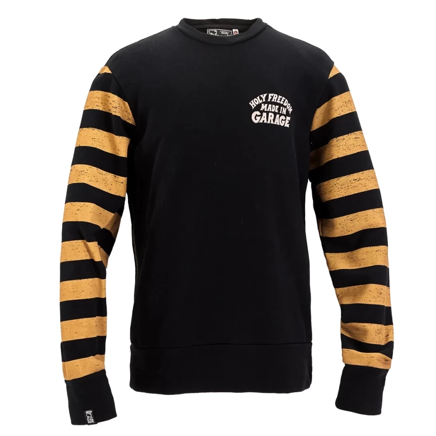 Holyfreedom Clockwork crewneck sweatshirt front view, clean fit and vintage attitude.