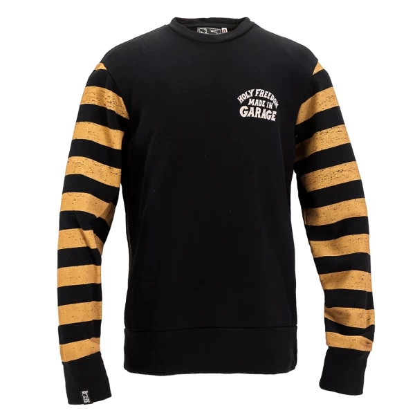 Holyfreedom Clockwork crewneck sweatshirt front view, clean fit and vintage attitude.
