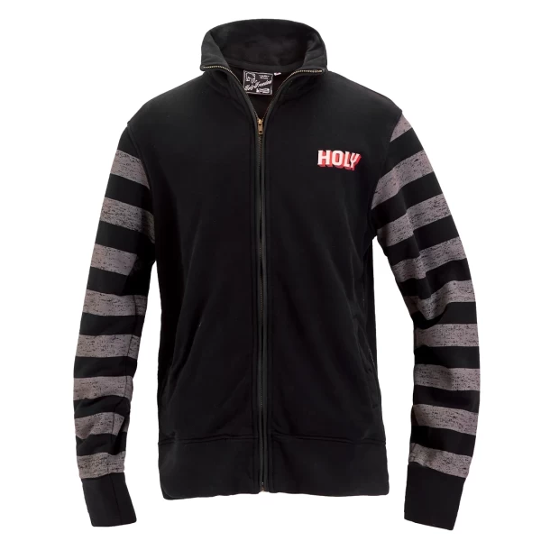 Holyfreedom Chop full zip sweatshirt front view, custom fit and vintage attitude.
