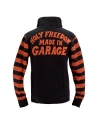 Felpa full zip Garage Holyfreedom vista frontale, look vintage e comfort da tutti i giorni