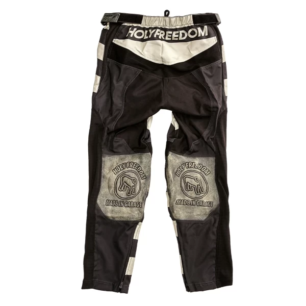 Front view of Mud Black technical off-road trousers with a clean riding fit.
