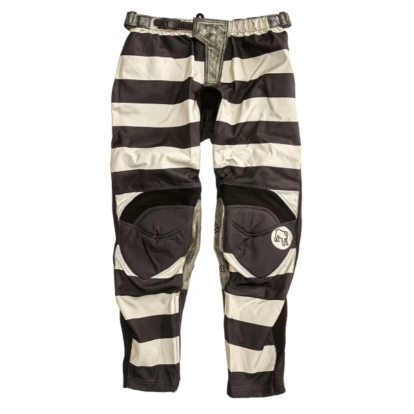 Front view of Mud Black technical off-road trousers with a clean riding fit.