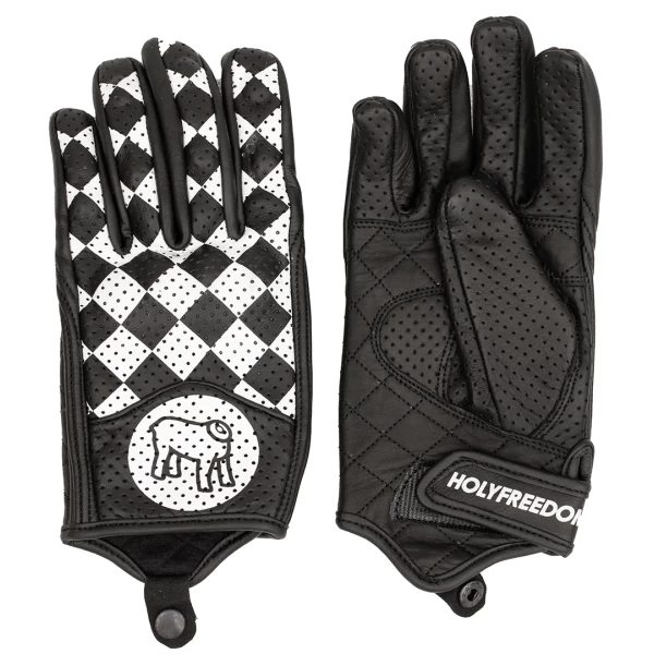 Guanti moto cafe racer Holyfreedom Bullit Blemy con protezione CE e look vintage.