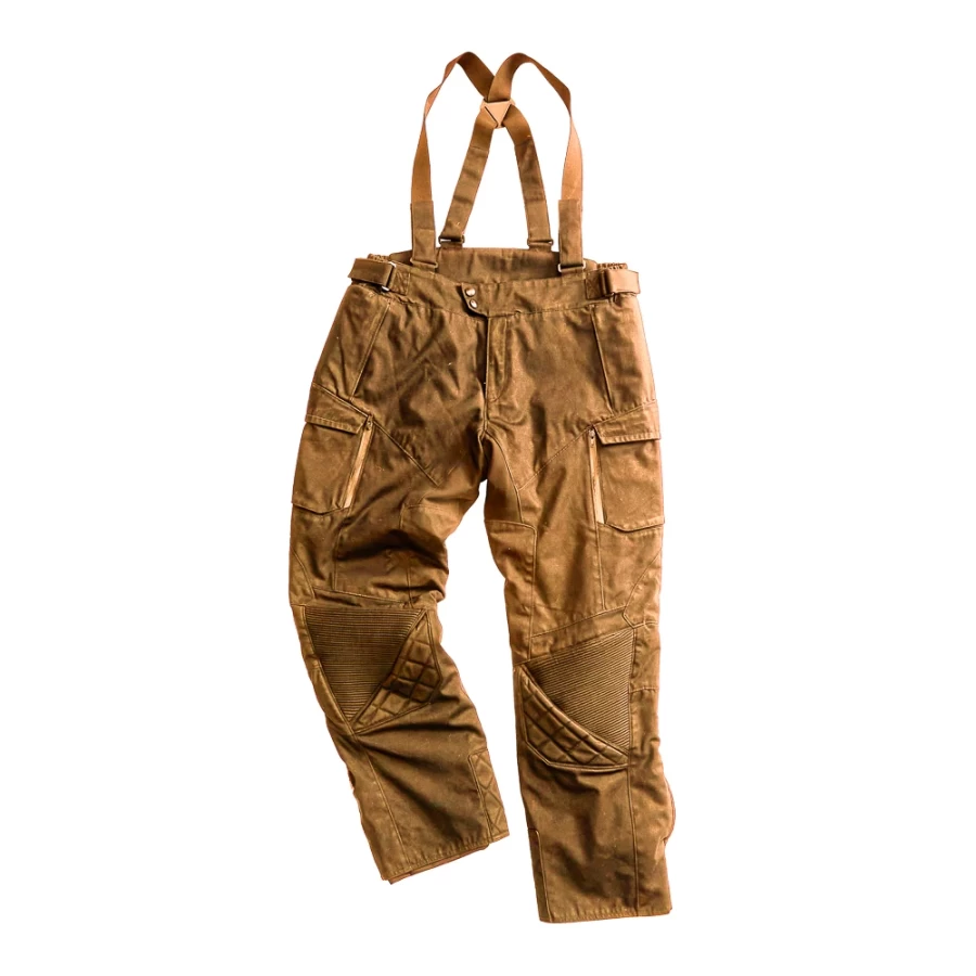 Pantaloni moto tecnici Holyfreedom Explorer Havana, vista frontale per viaggio e touring