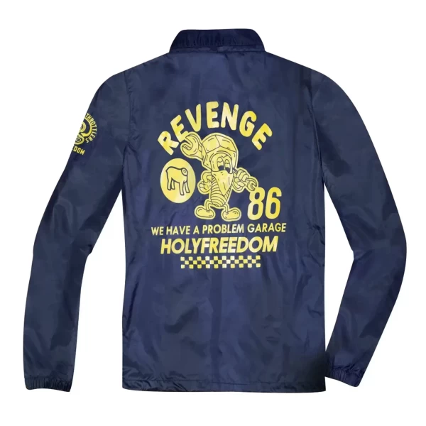 Vista frontale della Bengalino Jacket Holyfreedom, giacca antivento leggera per moto e viaggio.