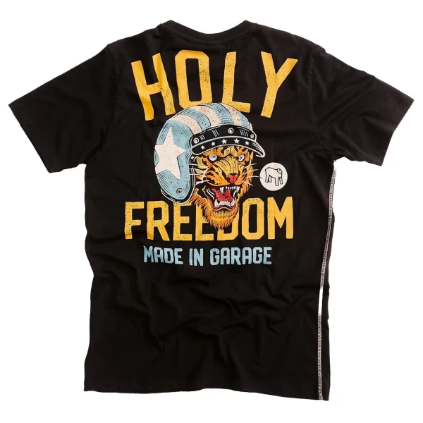 T-shirt Tigertee donna Holyfreedom vista frontale in slub cotton, morbida e dal fit naturale.