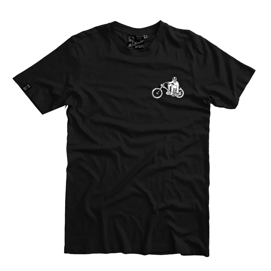 T-shirt Crew Black Holyfreedom in cotone riciclato, vista frontale dal fit essenziale.