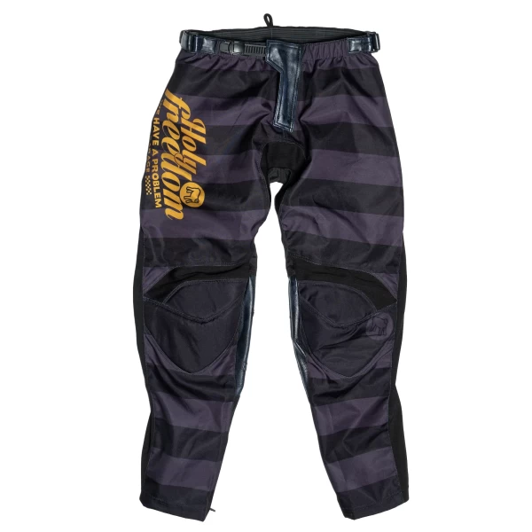Holyfreedom Mud Petrol off-road trousers front view with technical cut and comfortable fit.