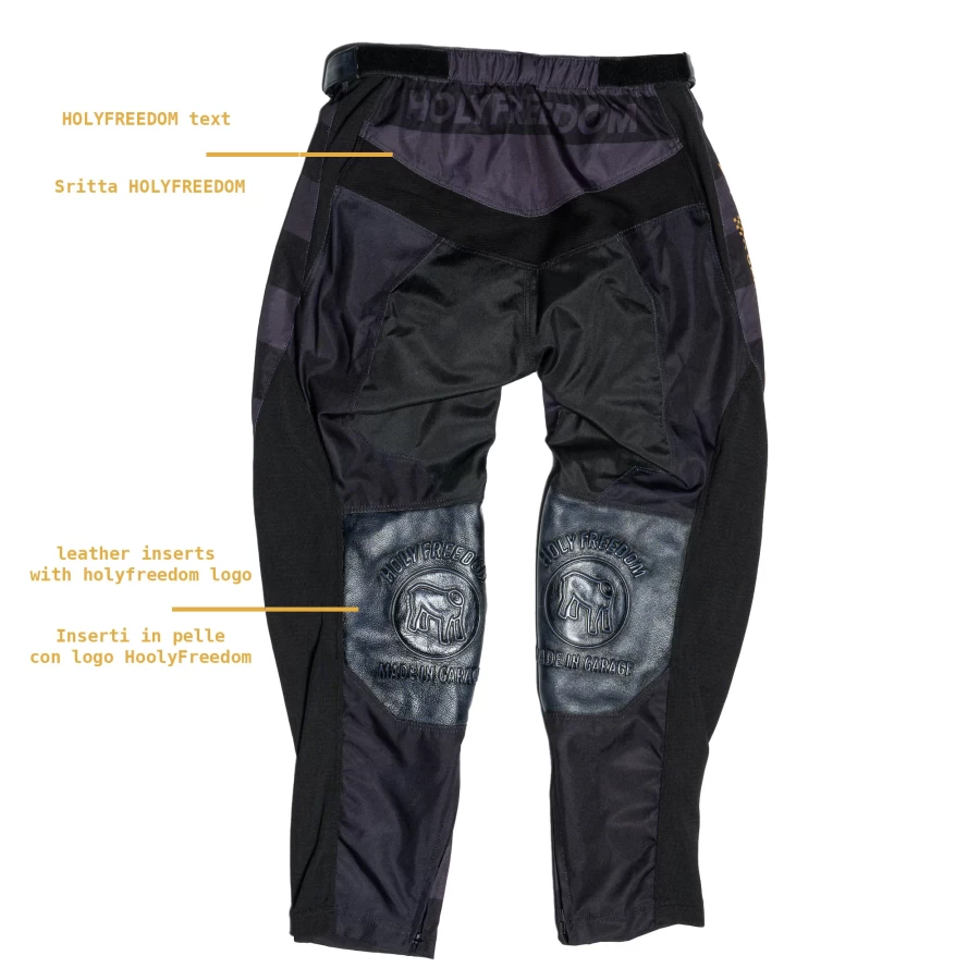 Holyfreedom Mud Petrol off-road trousers front view with technical cut and comfortable fit.