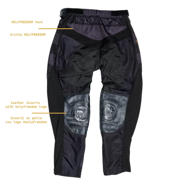 Holyfreedom Mud Petrol off-road trousers front view with technical cut and comfortable fit.