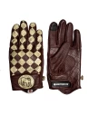 Guanti moto Bullit Insulto Holyfreedom visti frontalmente, look cafe racer e protezione CE.