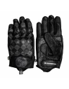 Vista frontale dei guanti moto pelle Bullit Grey Holyfreedom, look pulito e versatile.