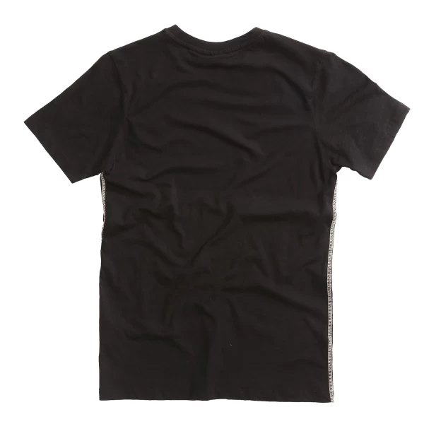 T-shirt Pocket Black Holyfreedom frontale in cotone riciclato nero con fit regolare.
