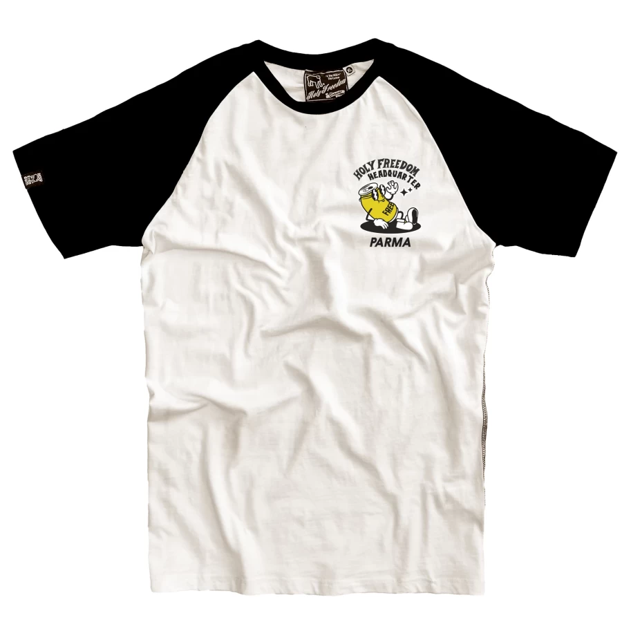 T-shirt Headquarter Holyfreedom frontale in cotone riciclato con vestibilità regolare.