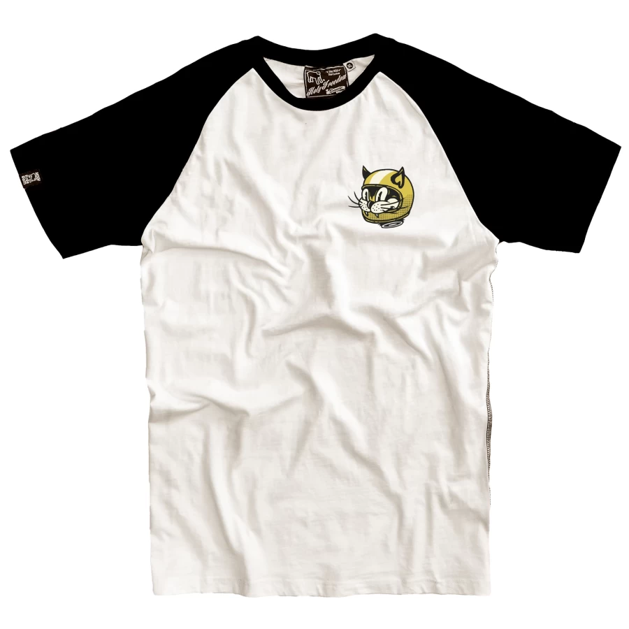 Front view della t-shirt Holyfreedom Astrocatz in cotone riciclato, grafica bold e fit comodo.