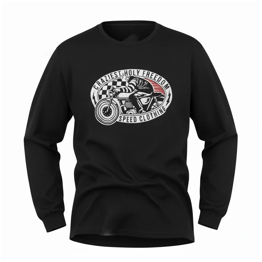 T-shirt manica lunga Holyfreedom Craziest dal taglio essenziale, perfetta per il look moto.