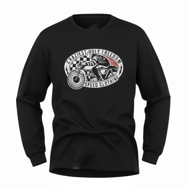 T-shirt manica lunga Holyfreedom Craziest dal taglio essenziale, perfetta per il look moto.
