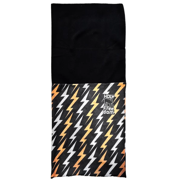 Graphic detail of the Saetta artwork on Holyfreedom gear with energetic custom style.