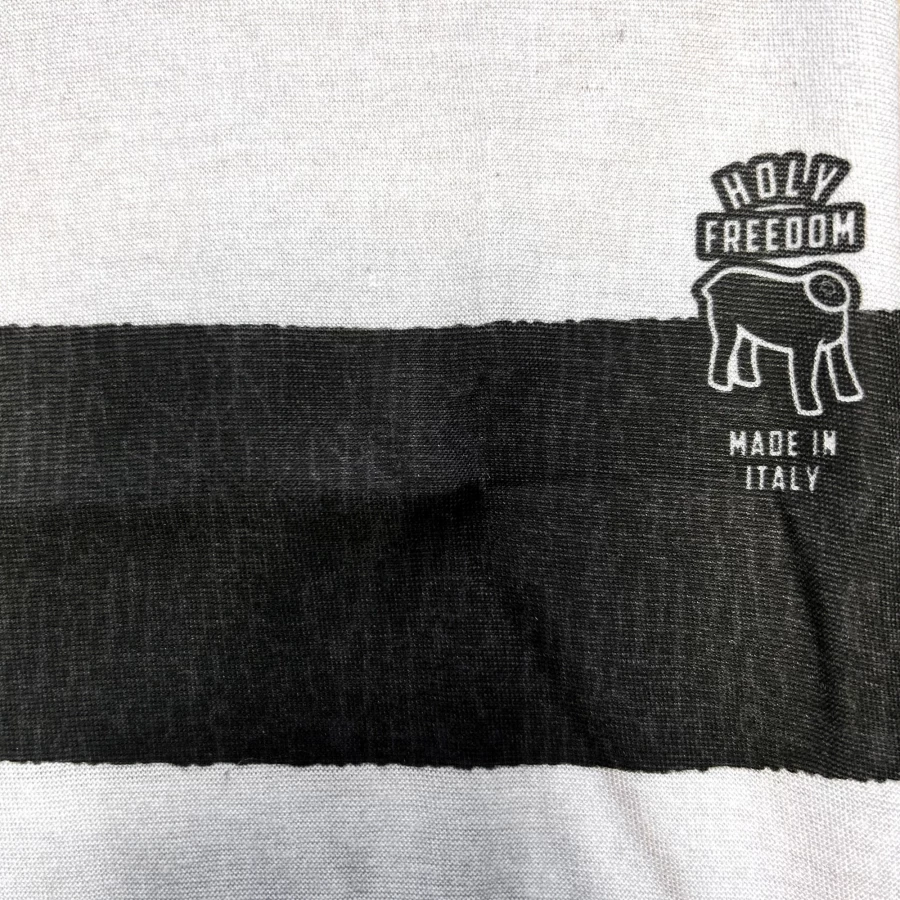 Graphic detail of the Folsom artwork on a Holyfreedom accessory with custom style.