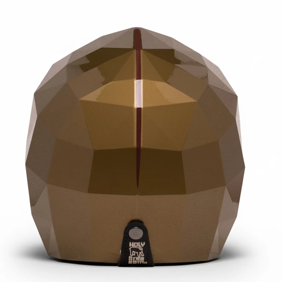 Retro casco jet Golden Eye oro metallizzato premium HOLYFREEDOM