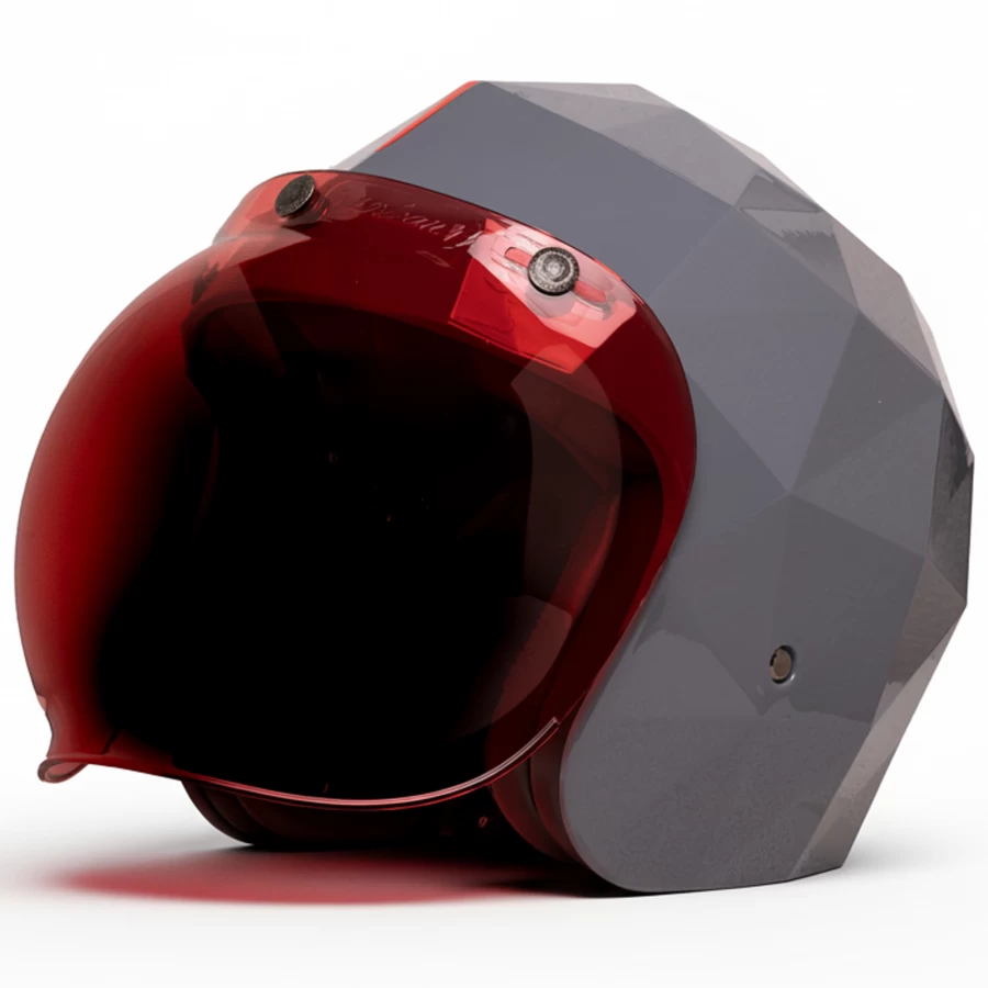 Holyfreedom Stealth glossy jet motorcycle helmet with faceted design and geodetic HF® shell.