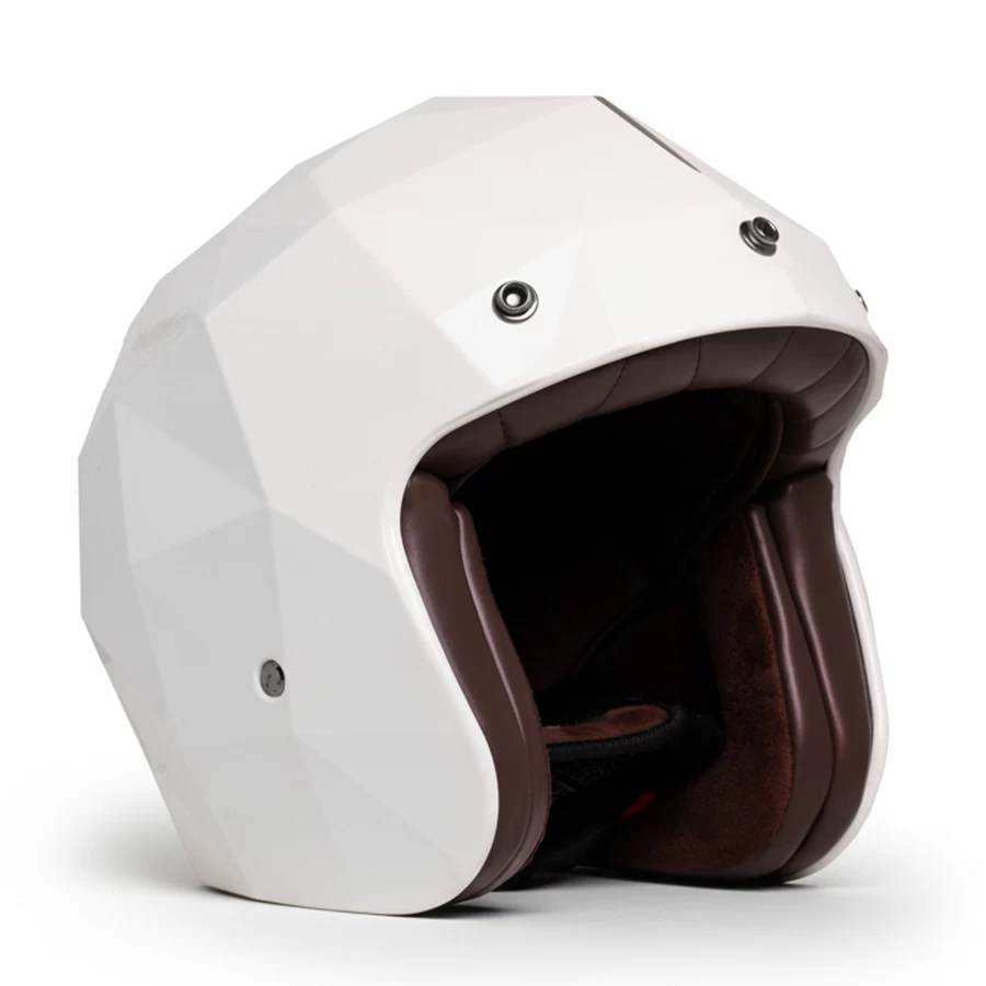 Holyfreedom Stealth glossy jet motorcycle helmet with faceted design and geodetic HF® shell.