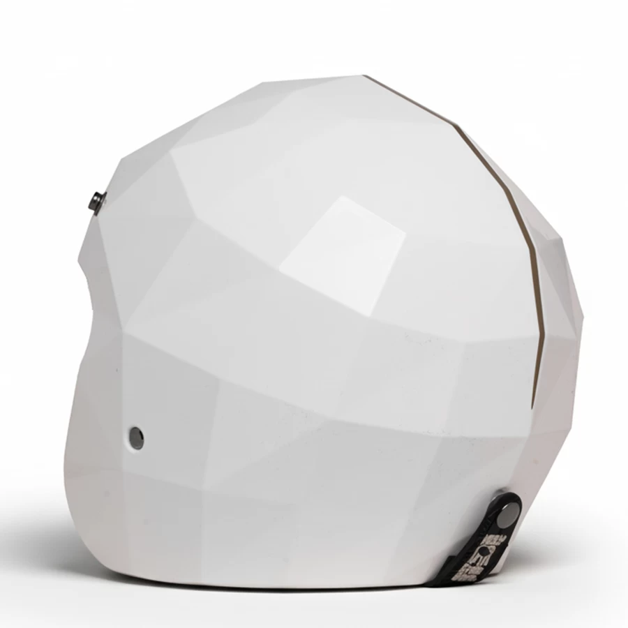 Holyfreedom Stealth glossy jet motorcycle helmet with faceted design and geodetic HF® shell.