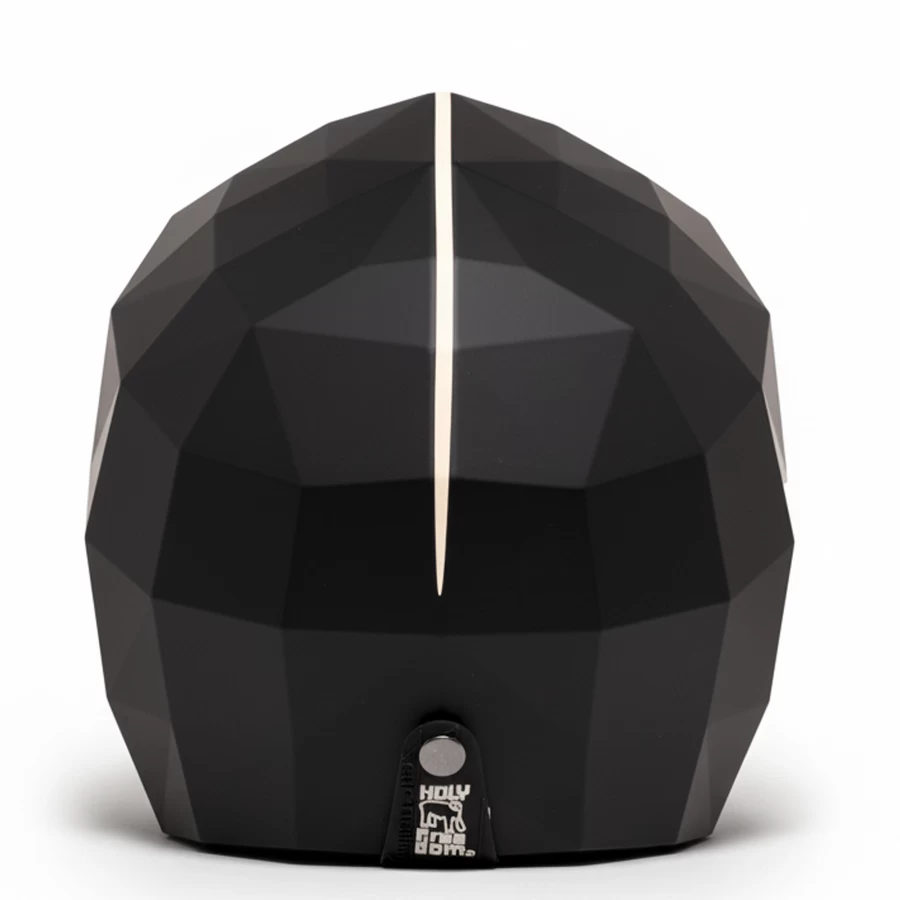Rear matte black prismatic jet helmet HOLYFREEDOM