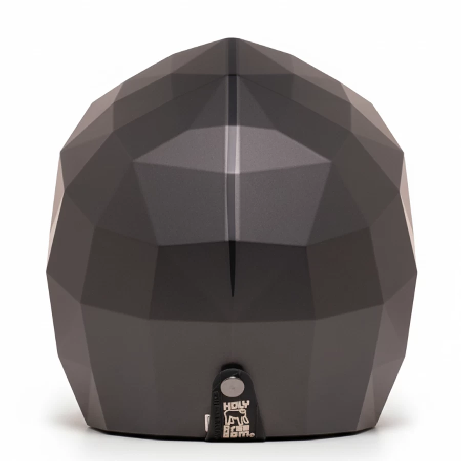 Rear matte anthracite diamond-pattern jet helmet HOLYFREEDOM