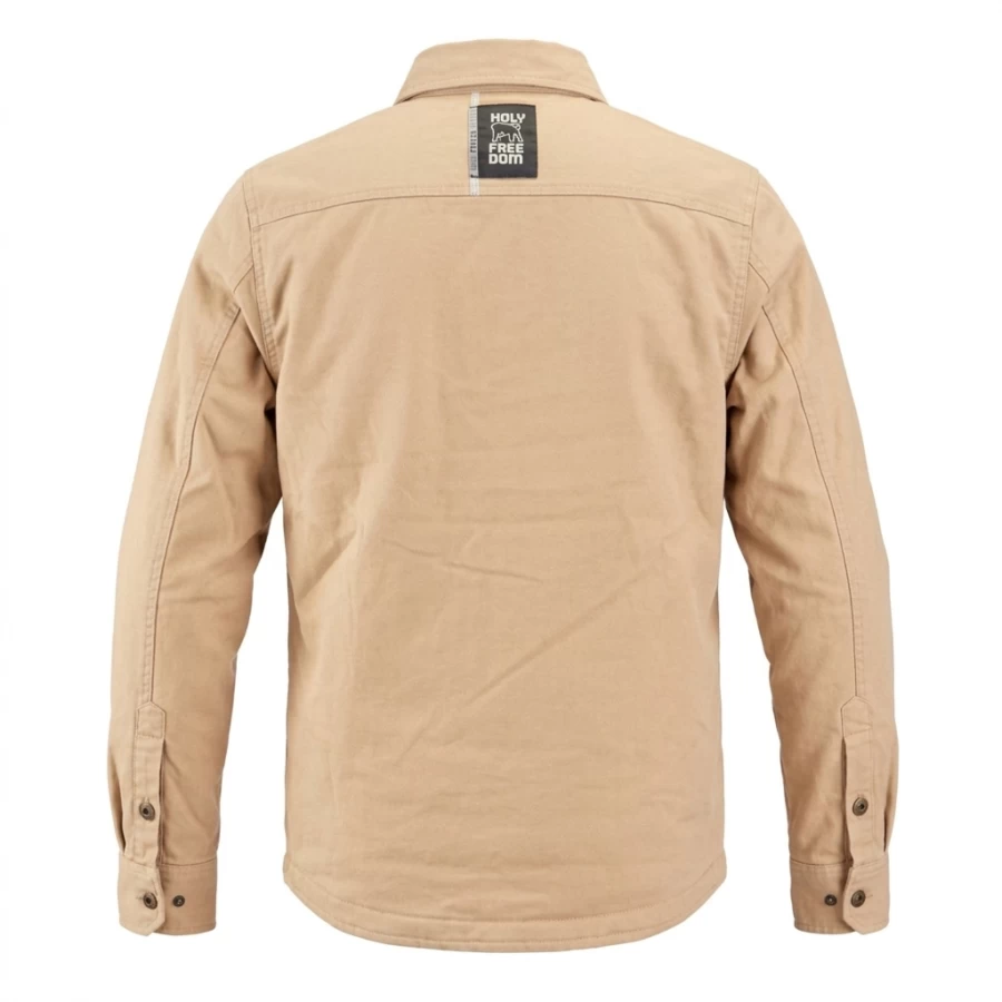 Camicia imbottita Havana in cotone Holyfreedom, vista frontale con fit morbido e stile biker.