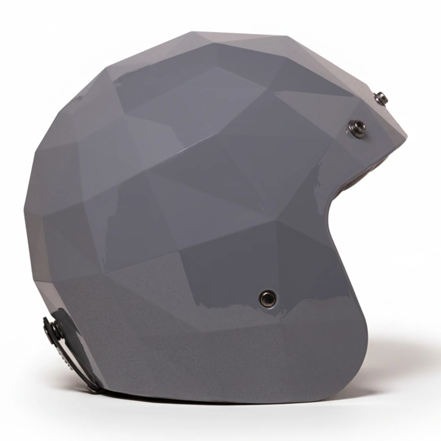 Grey Diamond Glossy Jet Helmet | HOLYFREEDOM