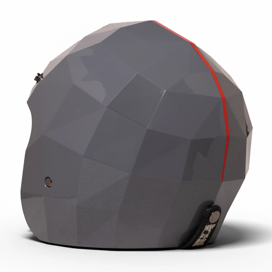 Grey Diamond Glossy Jet Helmet | HOLYFREEDOM