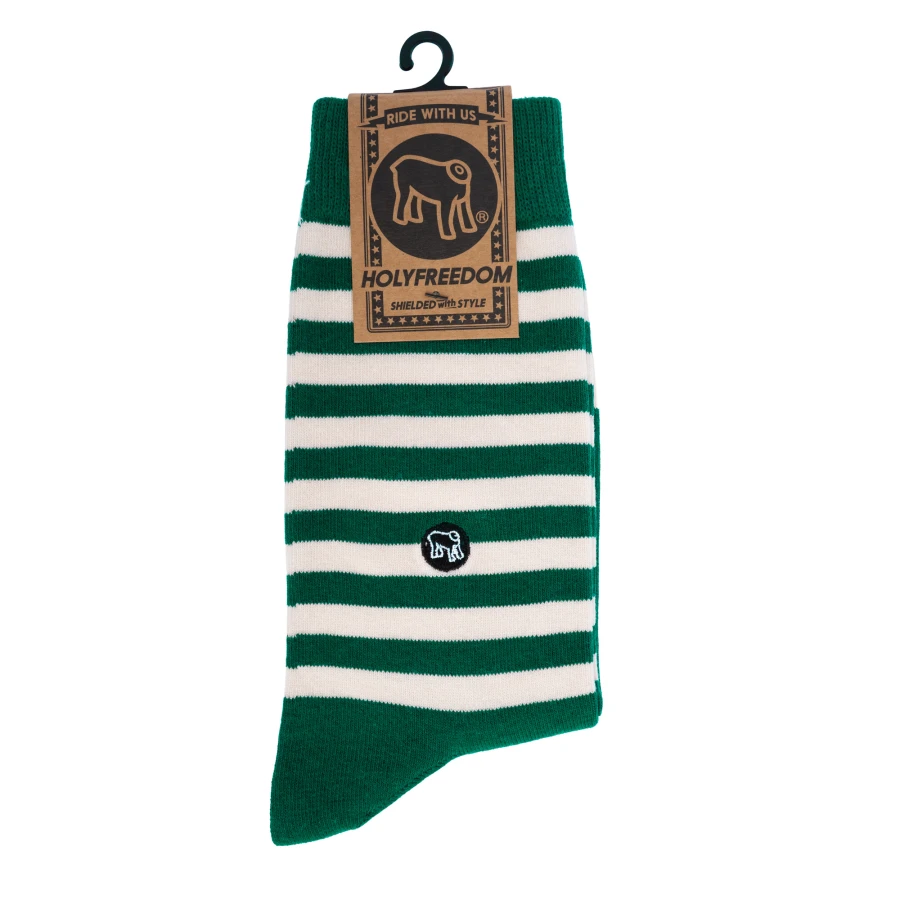 Calze moto cafe racer Holyfreedom Celtic Sox in vista frontale, con stile vintage. 2