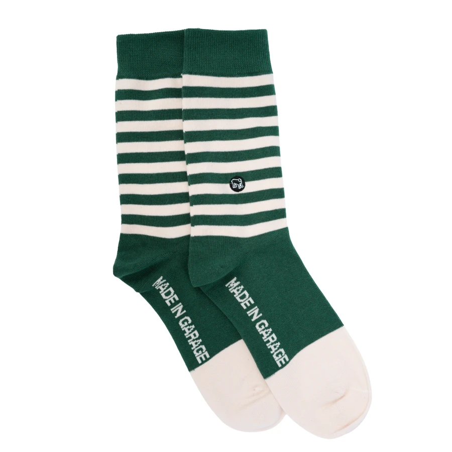 Calze moto cafe racer Holyfreedom Celtic Sox in vista frontale, con stile vintage.