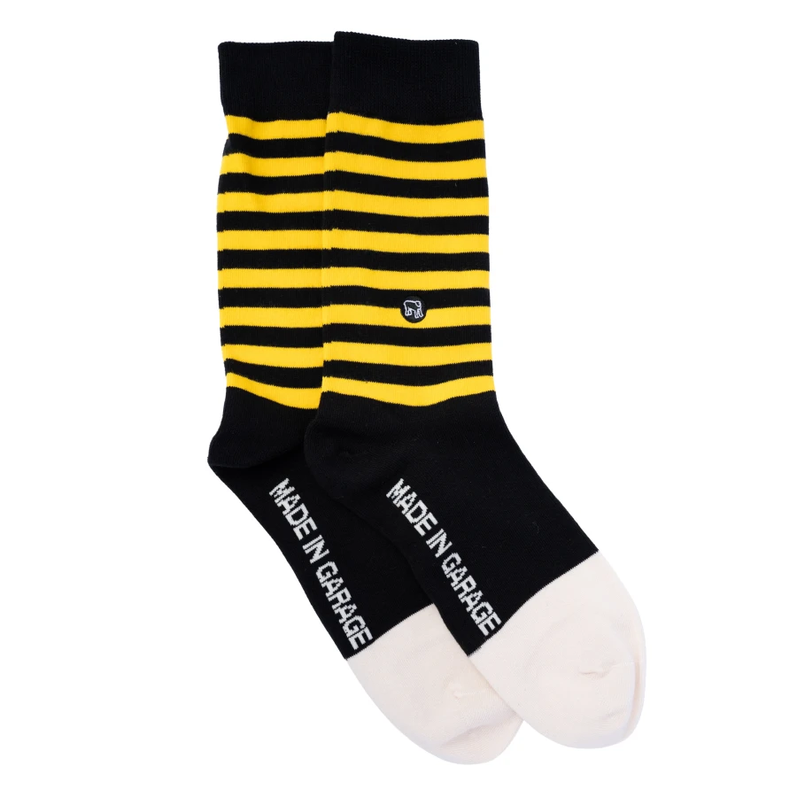 Holyfreedom Maya vintage motorcycle socks shown front on, with a clean custom look.