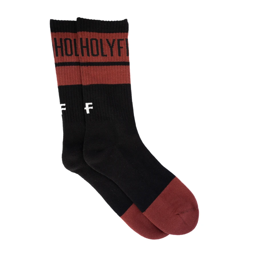 Vista frontale Insulto Sox Holyfreedom: calze moto originali con look ironico e deciso.
