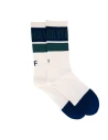 Front view of Holyfreedom Larrybird Sox: vintage motorcycle socks with exclusive graphics.