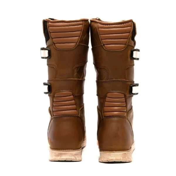 Stivali moto vintage impermeabili Terminator High vista frontale con suola robusta e protezione CE.