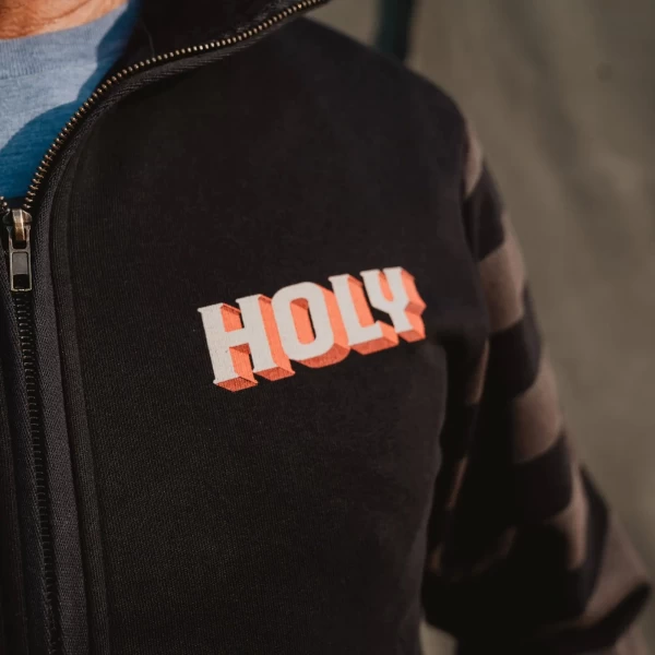 Close-up of the printed sleeves and Chop graphics, showing the original artwork detail.