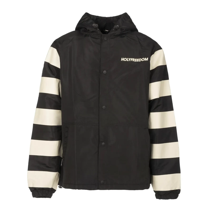 Vista frontale della Prison Taslan Jacket Holyfreedom, giacca antivento leggera per moto.