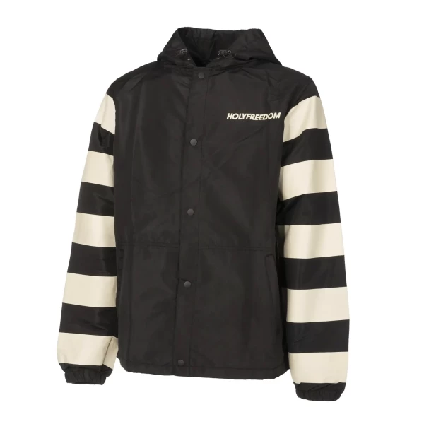 Vista frontale della Prison Taslan Jacket Holyfreedom, giacca antivento leggera per moto.
