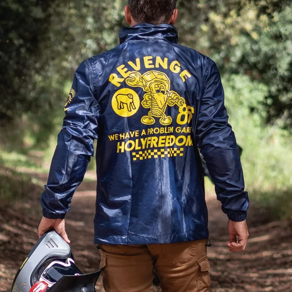 Dettaglio del tessuto della Bengalino Jacket con look custom essenziale e finitura pulita.