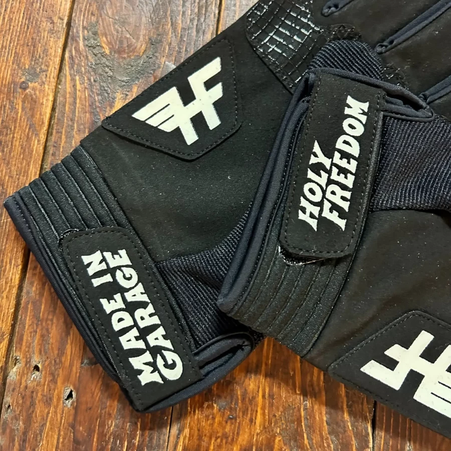 Close detail on stitching and leather grain, showing the handcrafted finish of Freedom Gloves.
