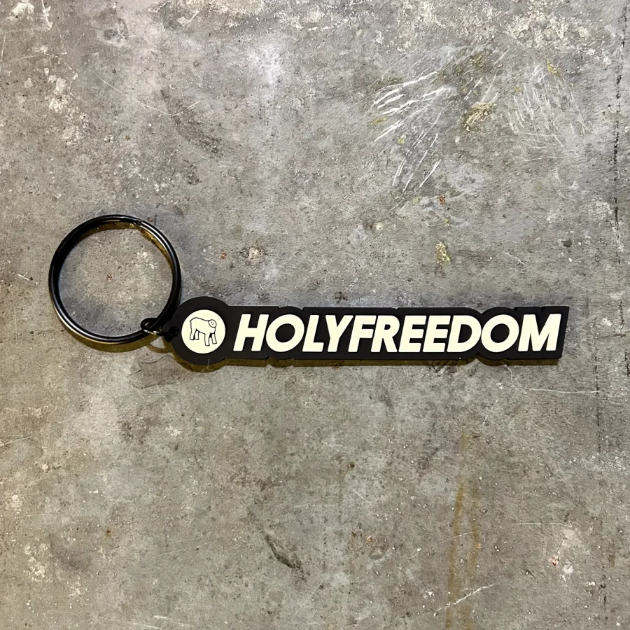 Portachiavi Holyfreedom Keychain in finitura custom, pratico per chiavi moto e uso quotidiano